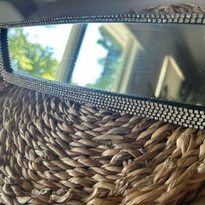 BLING BLING 💍 Rhinestone Trimmed Rectangular REARVIEW Mirror COVER